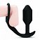 Фото-1 Анальная втулка B-Vibe Snug & Tug со смещенным центром тяжести и кольцом на мошонку из силикона