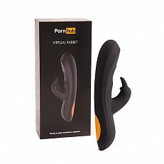 Вибратор PornHub Virtual Rabbit из силикона чёрный