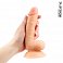 Фото-2 Фаллоимитатор EroWoman Realistic телесный реалистичный с мошонкой на присоске 17,5 см