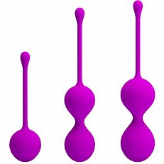 Вагинальные шарики Pretty Love Kegel Ball фиолетовые