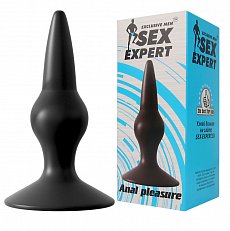 Анальная втулка Anal Pleasure из силикона черная