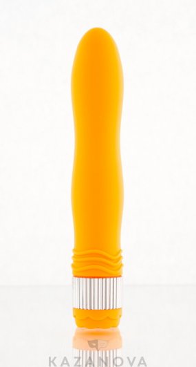 Вибратор водонепроницаемый  многоскоростной Sexus оранжевый 21,5 см
