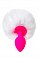 Фото-7 Анальная втулка ToyFa ToDo Sweet Bunny из силикона с белым мехом