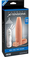 Вибронасадка Fantasy X-tensions из киберкожи телесная