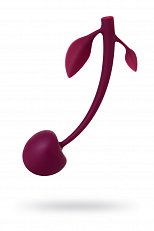 Вагинальный шарик Jos Cherry из силикона бордовый