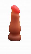 Анальный плаг-фаллос LoveToy из киберкожи телесный 12 см