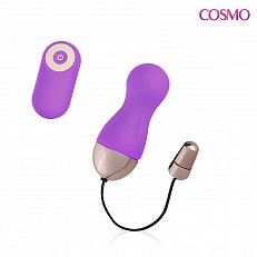 Виброяйцо Cosmo Lady's Secret многорежимное с пультом д/у фиолетовое