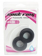 Эрекционное кольцо Cock Ring двойное черное