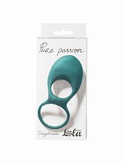 Виброкольцо Lola Games Pure Passion Daydream из медицинского силикона c кольцом для мошонки зеленый