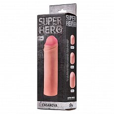 Насадка увеличивающая закрытого типа Lola-Toys Casanova из киберкожи 16,5 см