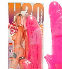 Вибратор H2O Viking розовый реалистичный со стимулирующей поверхностью гелевый 23 см