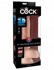 Фаллоимитатор King Cock Plus Soft Skin реалистичный на присоске телесный 26,7см
