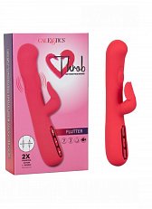 Вибратор Throb Flutter с клиторальной стимуляцией 7 режимов розовый