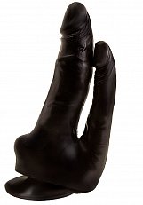 Фаллоимитатор двойной на присоске LoveToy чёрный 18 см 700