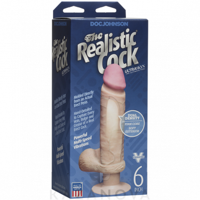 Фото-2 Вибратор Realistic Cock из киберкожи реалистичный с присоской 18 см