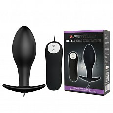 Анальная втулка с вибрацией Special Anal Stimulation из медицинского силикона черная