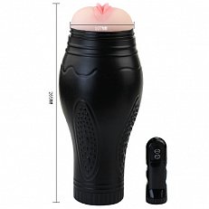 Мастурбатор Pink Lady вагина из киберкожи с вибрацией в колбе-корпусе