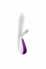 Вибратор OVO Rabbit с клиторальным стимулятором белый с розовым