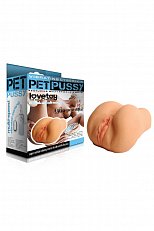 Вагина с виброяйцом LoveToy 17 см телесная из киберкожи