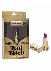 Мини-вибратор Bad Bitch в форме помады перезаряжаемый фиолетовый
