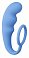 Фото-1 Анальный стимулятор Lola Toys Mountain Range Anal Plug с кольцом силиконовый синий