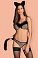 Комплект Obsessive Cheetia Set лиф, стринги, хвост, ободок с ушками