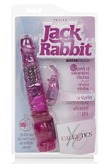 Вибратор с вращением Petite Jack Rabbit и клиторальным стимулятором розовый