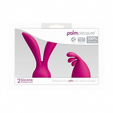 Набор сменных насадок Palm Pleasure для массажеров Palmpower из силикона розовые 2 шт
