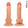 Фото-1 Фаллоимитатор EroWoman Realistic телесный реалистичный с мошонкой на присоске 19,7 см