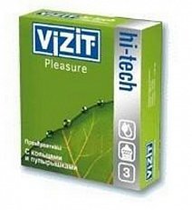 Презервативы с кольцами и точками VIZIT Hi-tech Pleasure 3 шт
