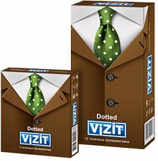 Презервативы VIZIT Dotted с точечной структурой 12 шт.