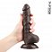 Фото-2 Фаллоимитатор EroWoman Realistic коричневый реалистичный с мошонкой на присоске