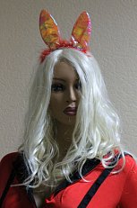 Ободок с красными ушками зайчика