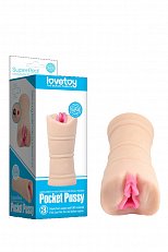 Вагина с вибропулей LoveToy 12 см из киберкожи в виде манжеты