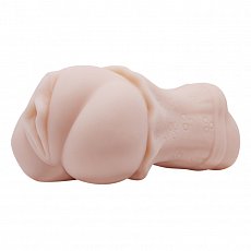 Мастурбатор Crazy Bull 3D Vagina с эффектом смазки и вибрацией