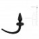 Фото-1 Анальная втулка Easytoys Dog Tail Plug small из силикона с хвостом черная 6,6 см
