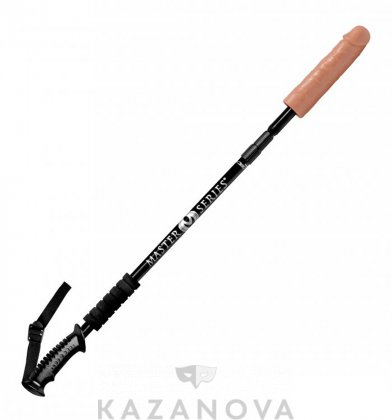 Фаллоимитатор на выдвижной штанге Master Series Dick Stick телесный 17,5 см
