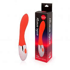 Вибратор Erotic Energy 10 режимов из силикона красный