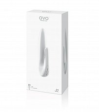 Вибратор OVO Rabbit перезаряжаемый белый 23 см