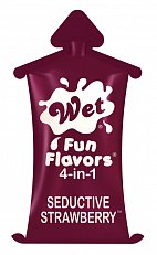 Любрикант WET Fun Flavors 4 in 1 для массажа, орального секса с согрев. и возб. эффектом 10 мл.