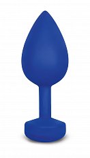 Дизайнерская анальная пробка с вибрацией Gvibe Gplug L Navy Blue