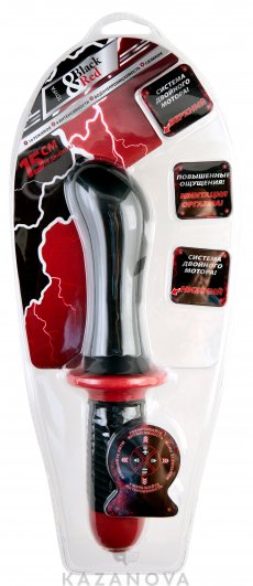 Фото-2 Вибратор ToyFa Black&Red с двойным мотором силиконовый черный 340