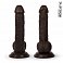 Фото-1 Фаллоимитатор EroWoman Realistic коричневый реалистичный с мошонкой на присоске