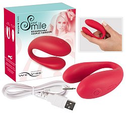 Вибратор многопрограммный WE-VIBE Sweet Smile красный