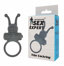 Кольцо эрекционное с вибрацией SexExpert Butterfly