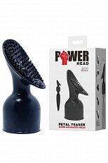 Насадка стимулирующая Power Head Petal Teaser из TPR для массажера черная