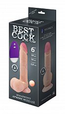 Вибратор LoveToy Best cock реалистичный телесный с выносным пультом 16см