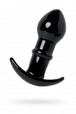Анальный плаг Sexus Glass стеклянный черный