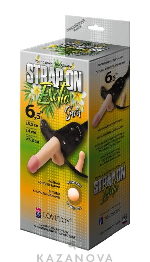 Страпон Strap On Exotic Sara с двумя насадками 16.5 см 703