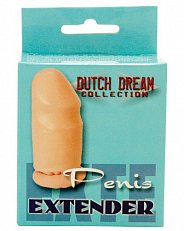 Удлиняющая насадка Penis Extender из латекса телесного цвета